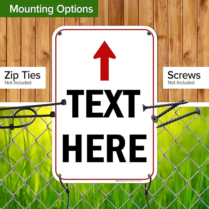 Custom Arrow, Custom Directional Sign, Up Arrow, 12x18 Inches, 55 mil thick - Image 5