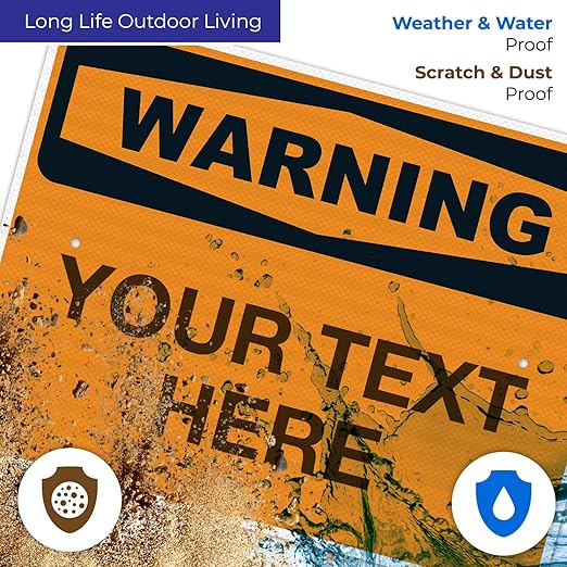 Custom Warning Sign, OSHA Sign, 18x24 Inches, 3M EGP Reflective .080 Aluminum - Image 5