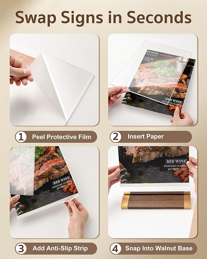 3 Pack Acrylic Sign Holder 8.5 x 11 Inch - Image 5