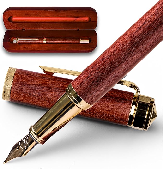 Ellington Pens Luxury Wood Fountain Pen Set – Extra Fine Nib by EllingtonPens