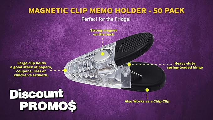50 Magnetic Memo Holders Set - Image 3