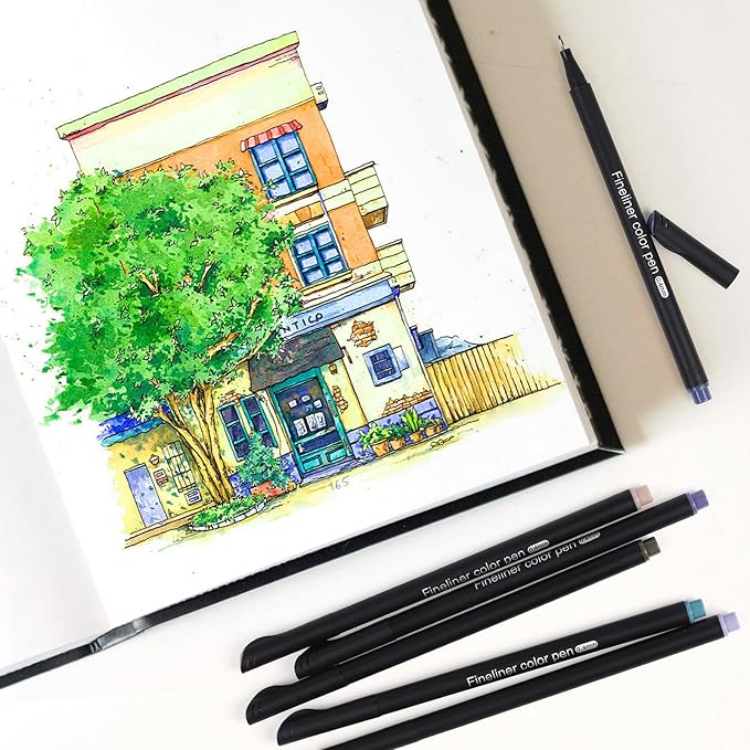 huesamhi Journal Planner Pens 36 Vibrant Colors, 0.4mm Fine Point Markers - Image 5