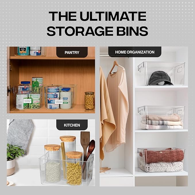 ClearSpace Clear Plastic Storage Bins – Pantry Organizers & Storage Containers - Image 8