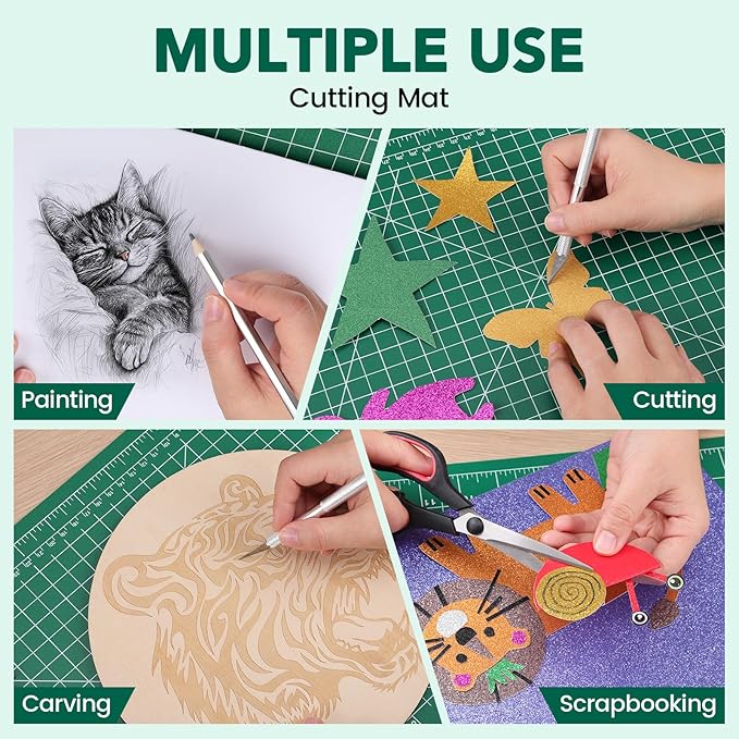 CLOYAN Large Cutting Mat 24"x36", 1 Pack Double-Sided 5-Ply Self Healing Sewing - Image 6