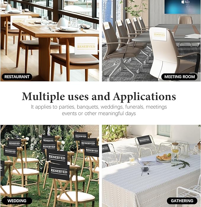 10 Pcs Reserved Chair Signs Cloth Church Placeholder Reserved Pew Signs Chair - Image 4
