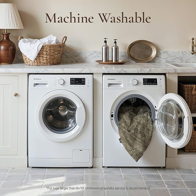 GENIMO 8x10 Area Rugs for Living Room, Machine Washable Non Slip Vintage Rugs - Image 6