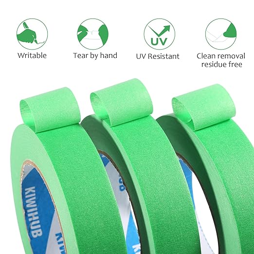 KIWIHUB Green Painters Tape, 1 inch x 60 Yards x 5 Rolls - Image 5