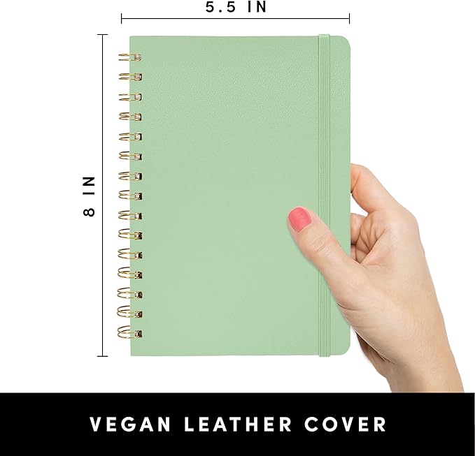 PAPERAGE Graph Paper Spiral Notebook & Journal, 160 Pages, Medium 5.5 inches x - Image 2