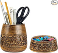 Mie Creations Wooden Desk Organizer Set of 2 Pen Holder, Paper Clip Storage by MieCreations