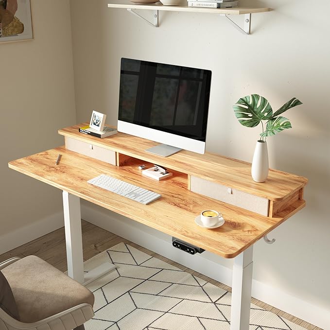 FEZIBO 55 x 24 Inch Whole-Piece Height Adjustable Standing Desk - Image 7