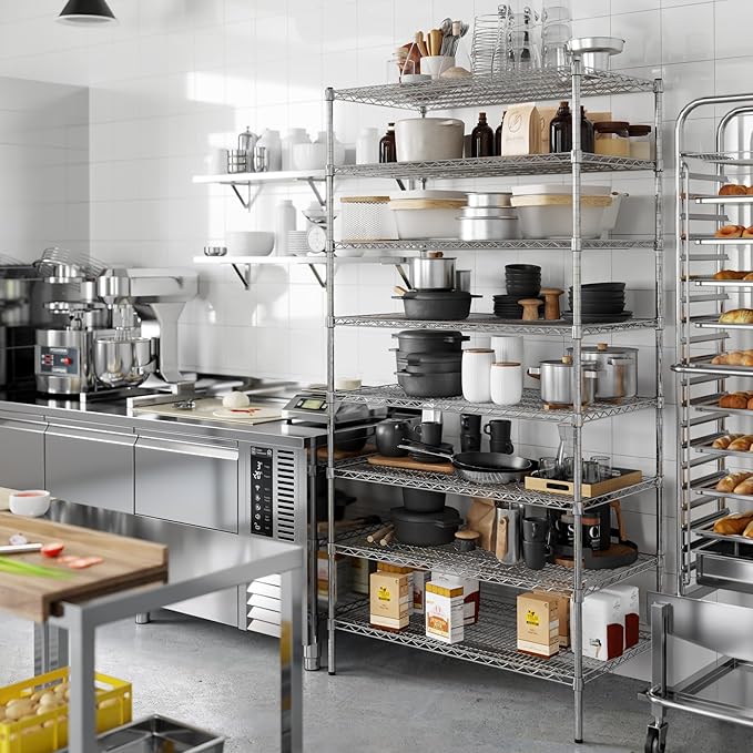 Regal Altair 24" Deep x 42" Wide x 86" Height Wire Shelving Kit | 8-Tier | NSF - Image 4