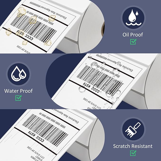 L LIKED 4" x 6" Direct Blank Thermal Shipping Labels - Image 3