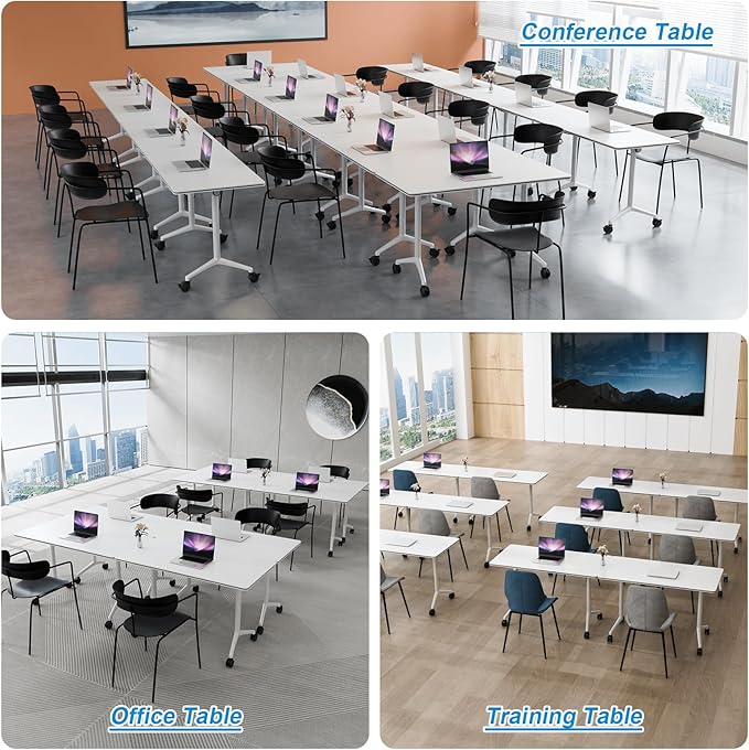 WYMHYZ Conference Table Flip Top Mobile Conference Room Tables, Folding - Image 7