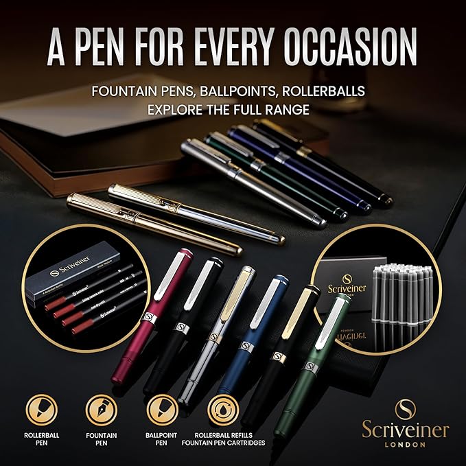 Scriveiner Midnight Blue Fountain Pen - Image 6