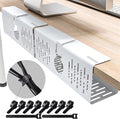 NODOCA No Drill Under Desk Cable Management Tray, Punch-Free Clamp on, Metal by NODOCA
