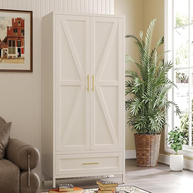 SUPEER Metal Wardrobe Cabinet - Image 9