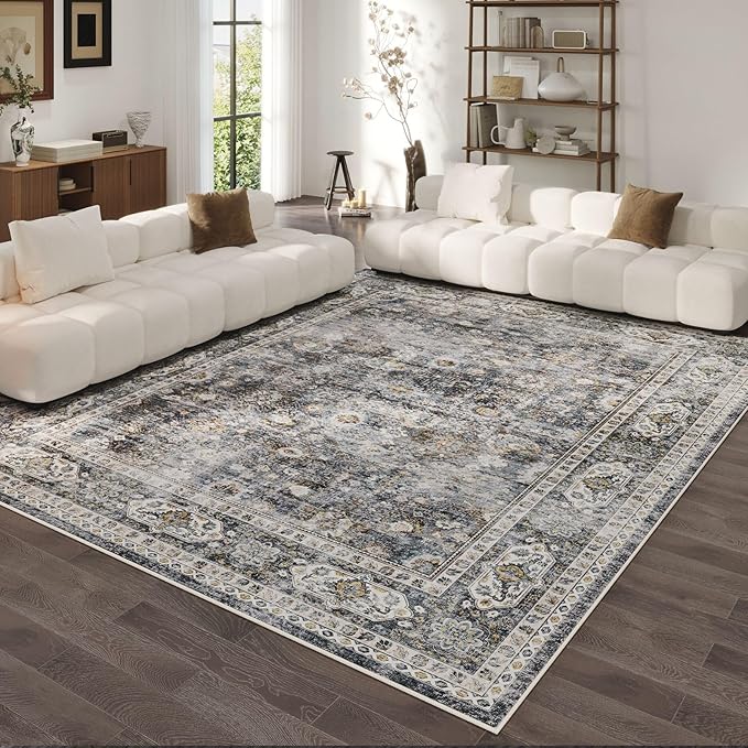 Rugcomf Living Room Rug 6x9 Rug Machine Washable Boho Soft Area Rug Non Slip by Rugcomf