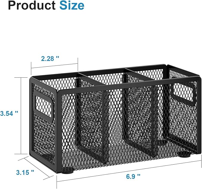 Marbrasse 2P Mesh Pen Holder for Desk, Pencil Holder Desk Organizer 3 - Image 2