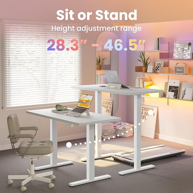 HUANUO 63 x 28 inch Electric Standing Desk Adjustable Height, 4 Memory Height - Image 5