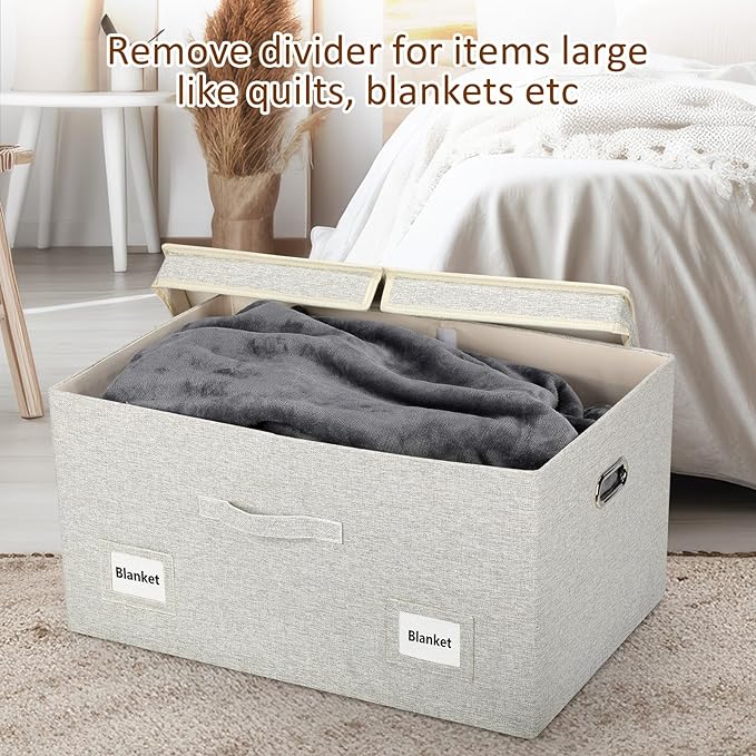 Graciadeco 75 Quarts Extra Large Decorative Storage Bins - Image 7