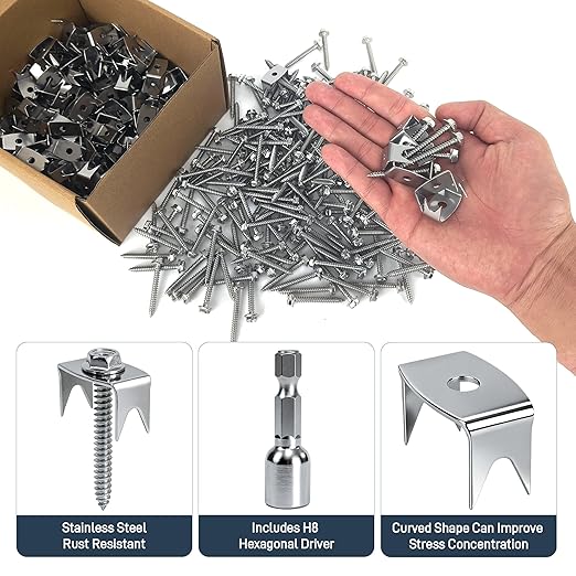 Sumloty 200-Pack 304 Stainless Steel Fence Staples, 1.6 Inch Reusable Fence - Image 3