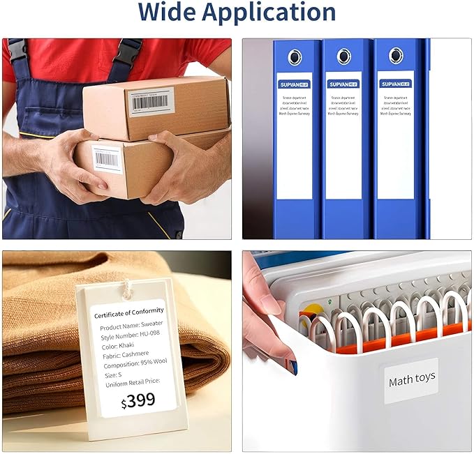 Risio Thermal Labels 2.36"x1.57", 180 Labels/Roll, Waterproof, Oil-Resistant - Image 6