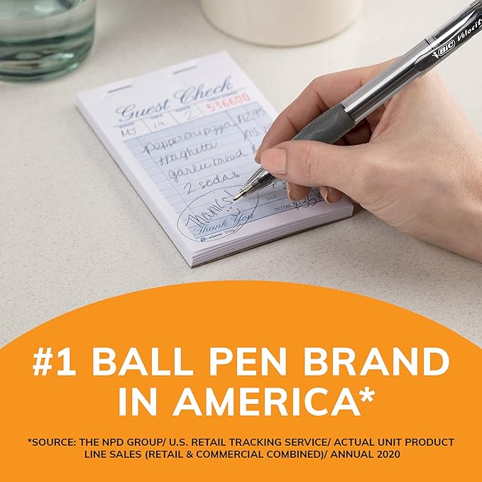 BIC Glide Bold Black Ballpoint Pens, Bold Point, 12-Count Pack, Retractable - Image 5