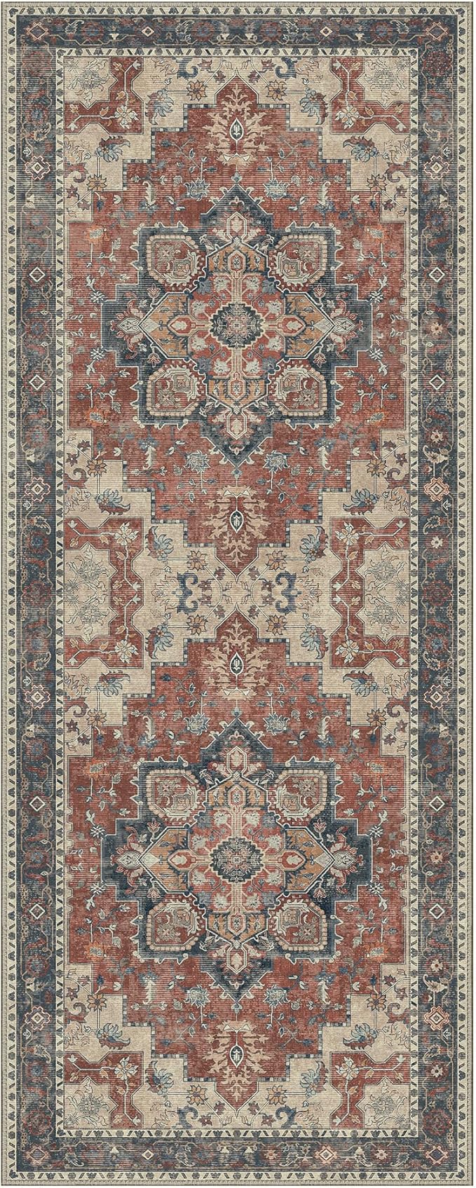 GENIMO 2x7 Runner Rugs for Hallway, Machine Washable Non Slip Vintage Rugs - Image 7
