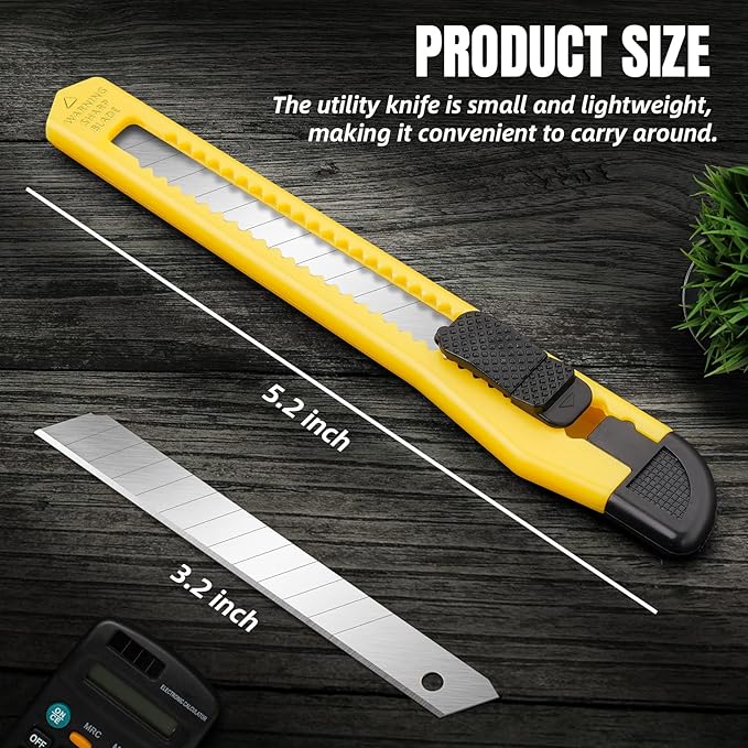 TIFICAL 10 Pack Box Cutter Retractable, 9MM Snap-Off Blade Utility Knife - Image 7