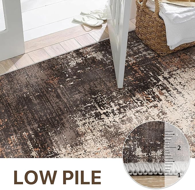 GENIMO Washable Area Rugs for Living Room, 10x14 Vintage Non Slip Rugs - Image 7