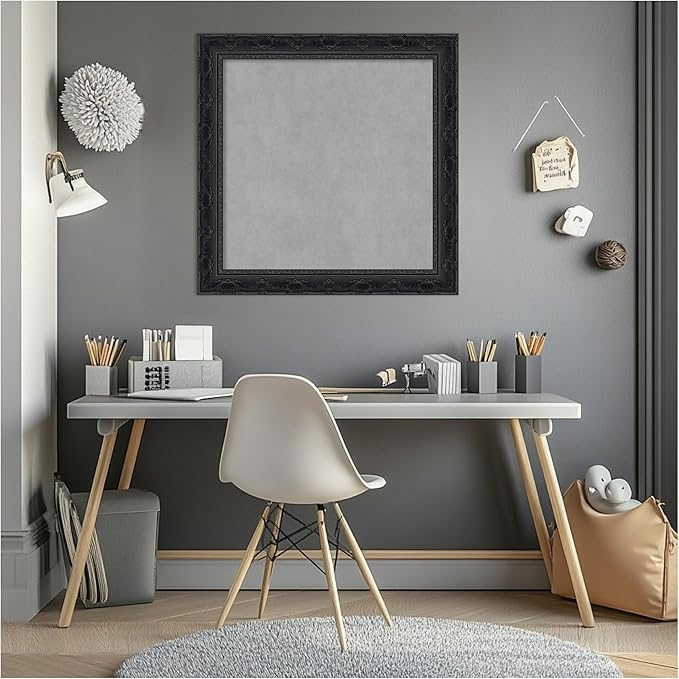 Amanti Art Black Framed Magnetic Board 24x24 Medium Vision Board - Image 6