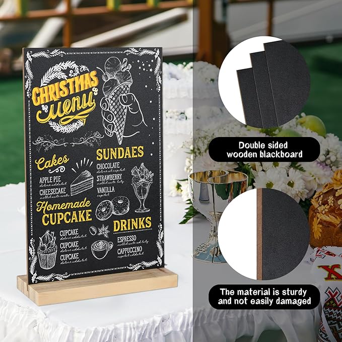 BOUBONI 2 Pack Small Chalkboard Signs - Image 5