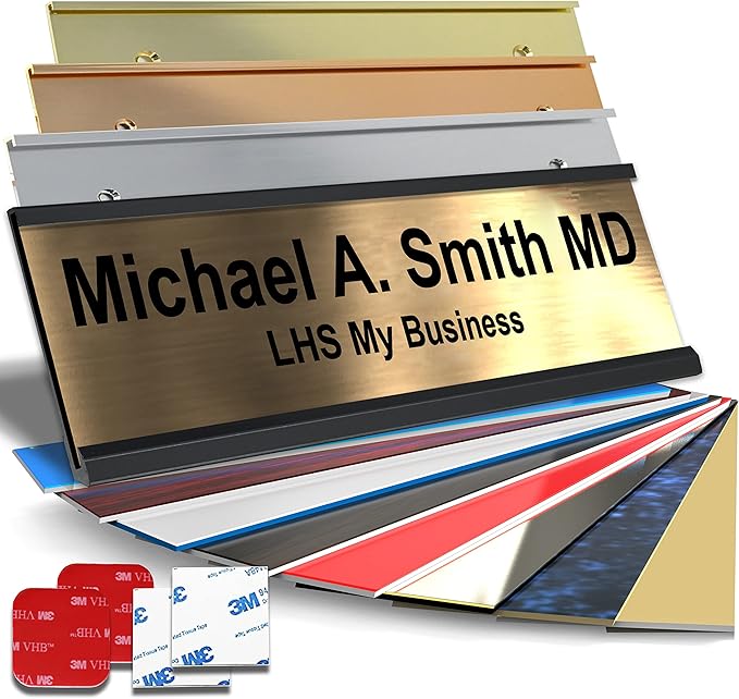 Custom Name Plate with Choice of Mounting by LHS+My+Business
