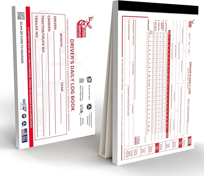 25 Pack Driver Daily Log Books for Truck Drivers - Image 2