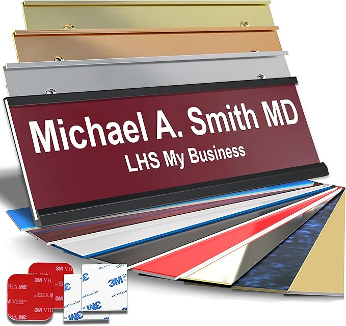 Personalized Name Plate with Choice of Mounting Holders by LHS+My+Business