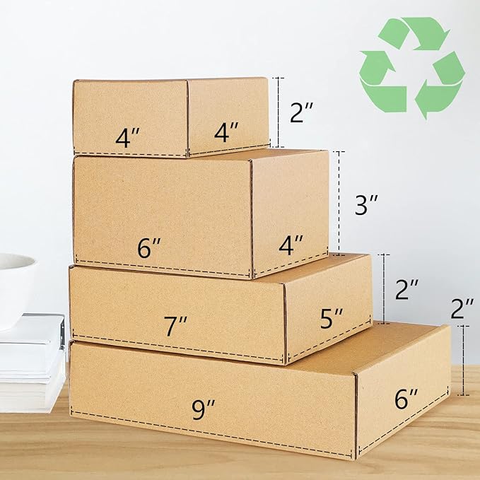 Eupako 6x4x3 Shipping Boxes Small Corrugated Cardboard Box - Image 6