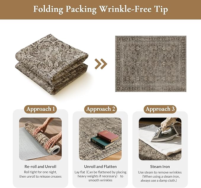 GENIMO 8x10 Area Rug Machine Washable Boho Rug - Image 9