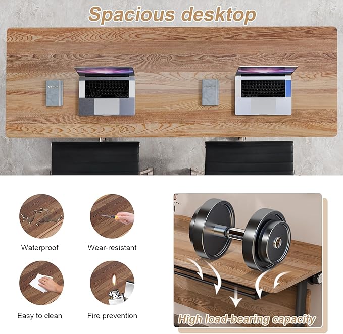 WYMHYZ Conference Table Flip Top Mobile Conference Room Tables, Folding - Image 5
