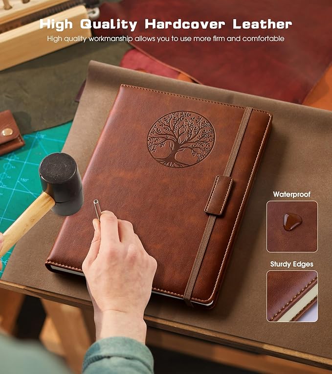 Biuwory Lined Journal Notebook for Women Men, 256 Pages A4 Large Hardcover - Image 3