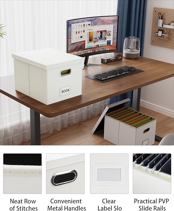 2 Pack File Storage Organizer, Portable File Box - Image 5