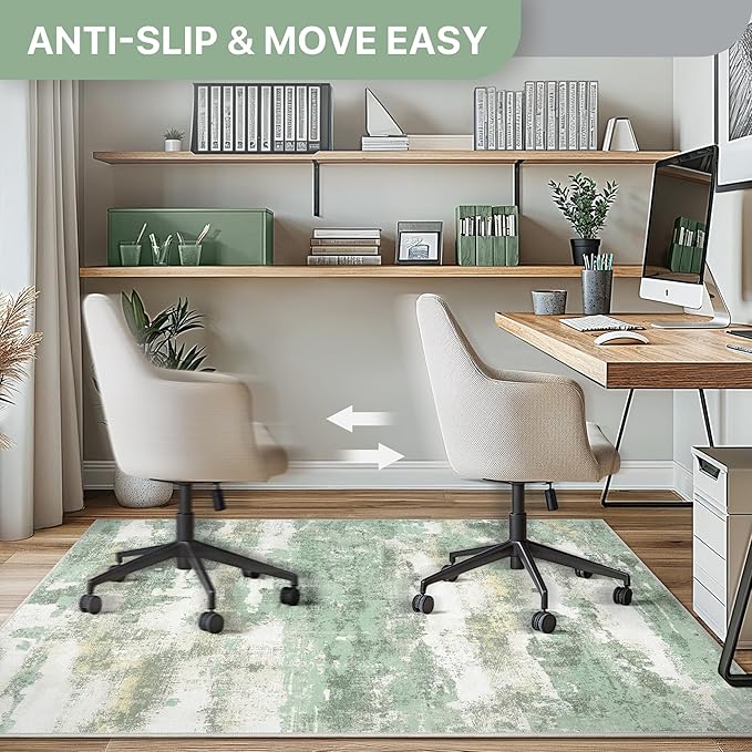 Office Chair Mat for Hardwood Tile Floor, Abstract 36"X 48" Desk Mats for - Image 4