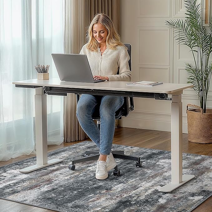 Office Chair Mat for Hardwood Tile Floor, Abstract 36"X 48" Desk Mats for - Image 2