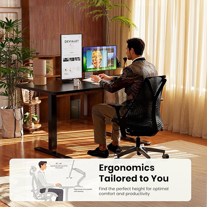 ErGear Height Adjustable Electric Standing Desk, 47.2 x 23.6 Inches Sit Stand - Image 8