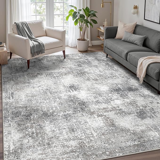 GENIMO Washable Area Rugs for Living Room, 8x10 Modern Non Slip Rugs, Low Pile by GENIMO