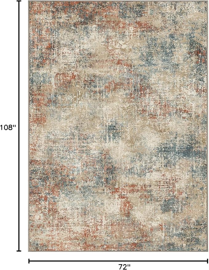 GENIMO Washable Area Rugs for Living Room, 6x9 Modern Non Slip Rugs, Low Pile - Image 2