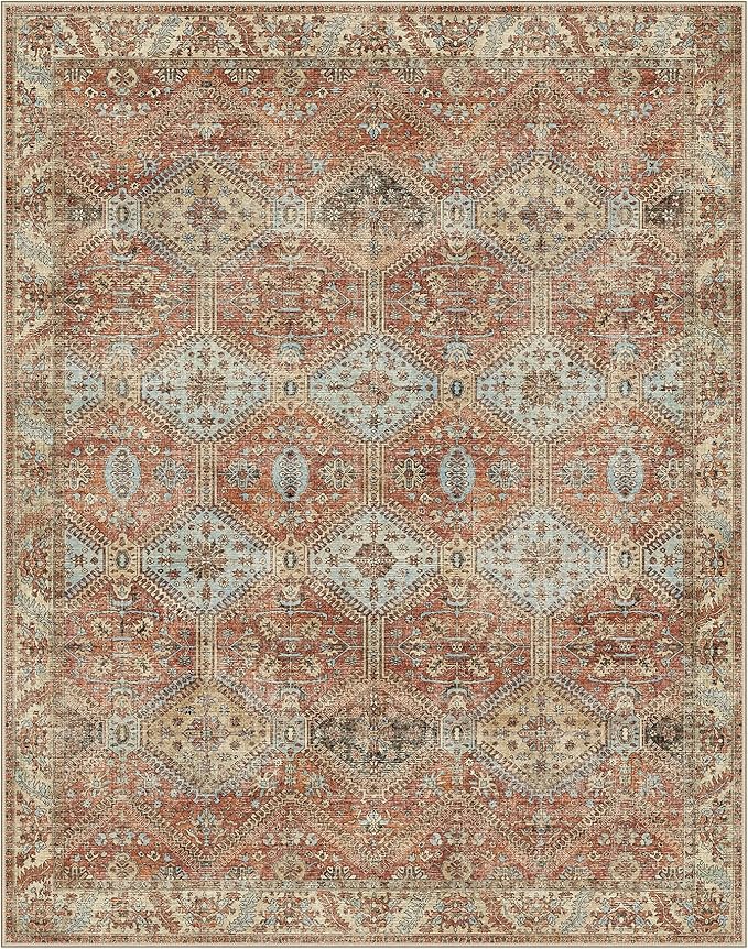 GENIMO 8x10 Area Rugs for Living Room, Machine Washable Non Slip Rugs, Low Pile - Image 4