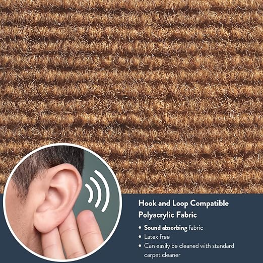 Angeles, Quiet Divider with Sound Sponge 48" x 6' Wall in Natural Tan, - Image 6