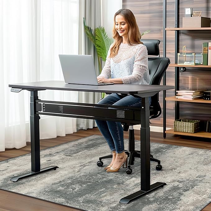 Office Chair Mat for Hardwood Tile Floor, Abstract 48"X 60" Desk Mats for - Image 2
