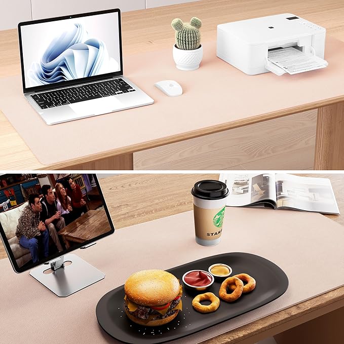 Aothia Double-Sided Desk Pad – 25.6"x13.7" Large Mouse Pad, Leather Desk Mat - Image 7