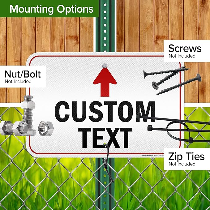 Custom Arrow Directional Sign, 12x18 Inches, 3M EGP Reflective, Rust Free .063 - Image 5